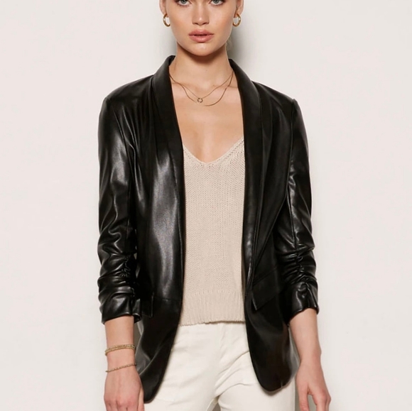 Tart Collections Kia Vegan Leather Blazer - Picture 1 of 6